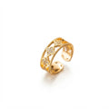 Aarnikaa Minimalist Gold Plated Geometric Circle Ring