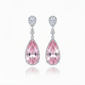 AARNIKAA Premium Pear-Cut Pink Earrings | Luxury Statement Jewelry