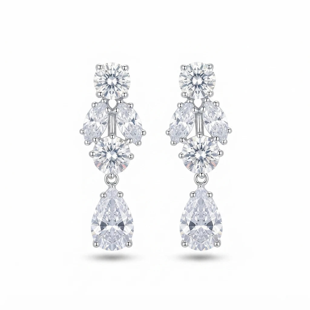 AARNIKAA Premium Crystal Drop Earrings | Luxury Wedding Jewelry