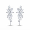 AARNIKAA Elegant Leaf-Design Crystal Drop Earrings | Premium Statement Jewelry