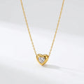AARNIKAA Gold Plated Heart Pendant | Contemporary Anti-Tarnish White Stone Necklace