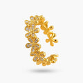 AARNIKAA Gold Plated Floral Daisy Adjustable Ring | Anti-Tarnish Minimalist Statement Jewelry