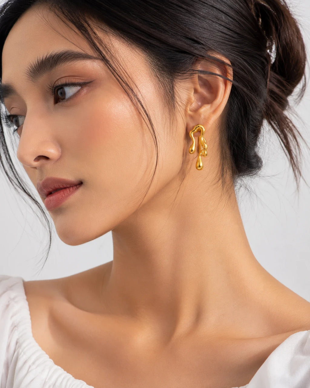 AARNIKAA Quirky Drop Earrings | Gold Plated Stainless Steel Anti-Tarnish Dangles